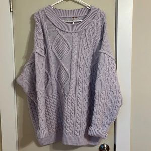Free people oversized cable knit sweater